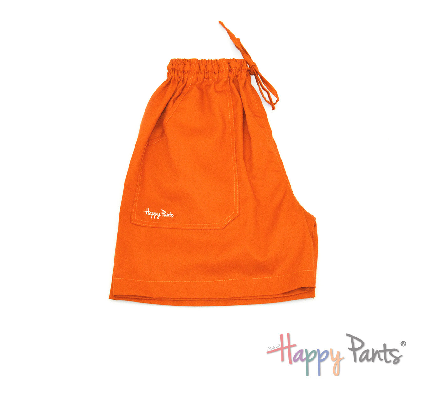 Orange shorts with elastic waist holiday pants resort wear Australia comfy 