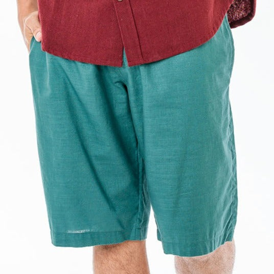 Aqua Cotton Casual Shorts