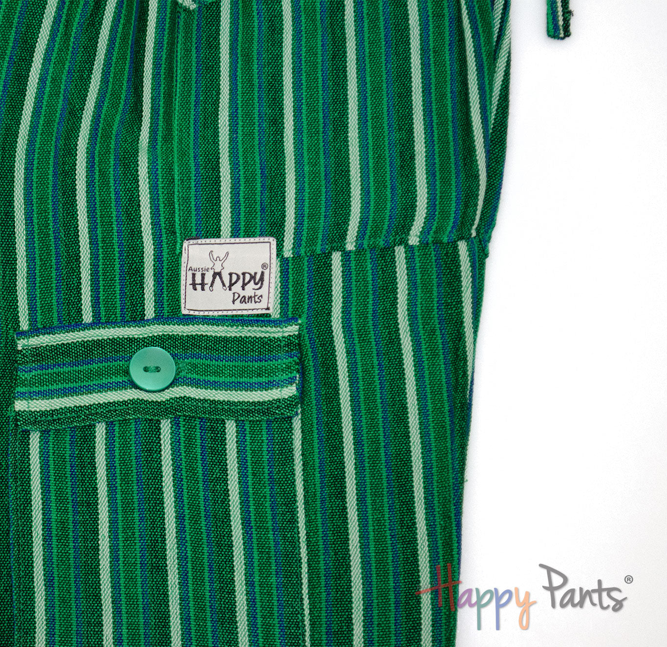 Green Stripy Happy-Pants Boardshorts - Youth Collection