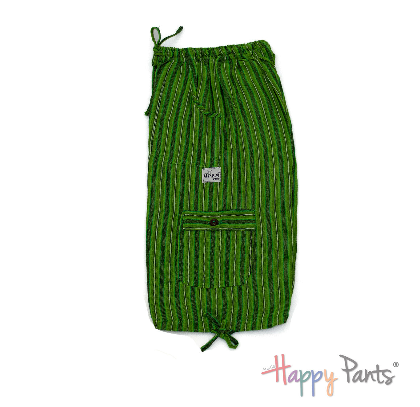 Lime Green Stripy Happy-Pants Boardshorts - Youth Collection