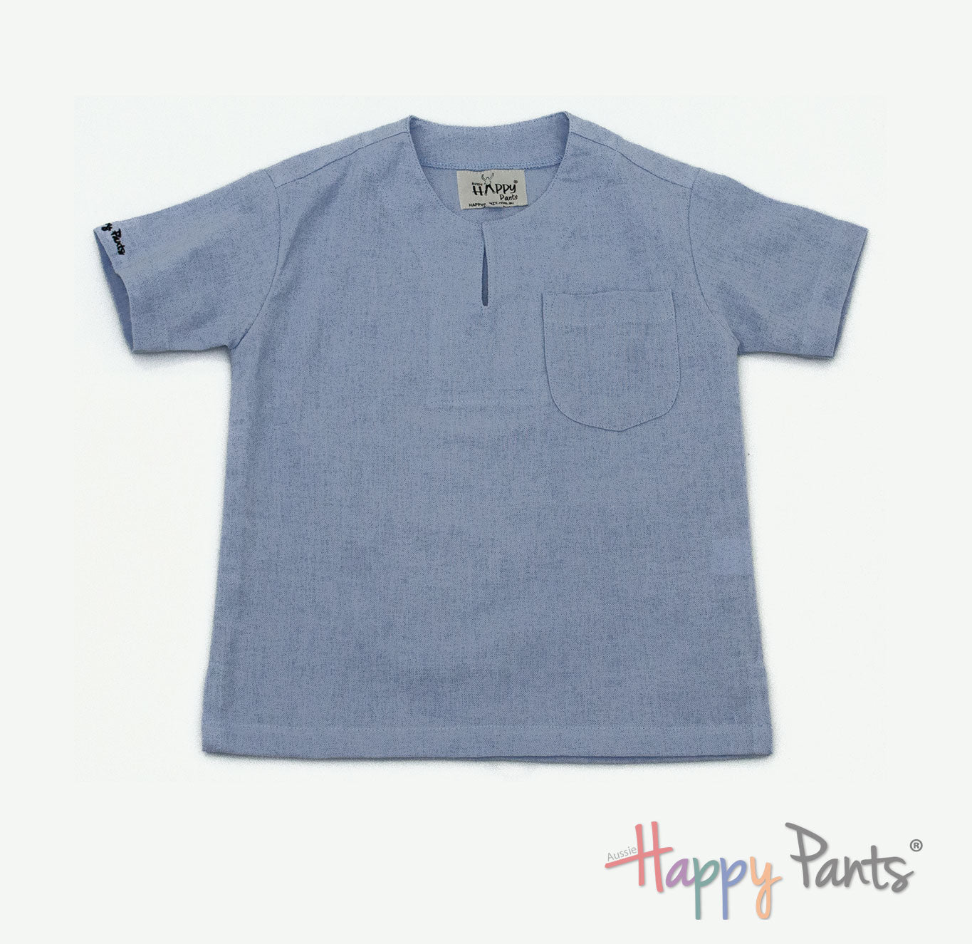 Powder Blue Kids Resort Cotton Shirt