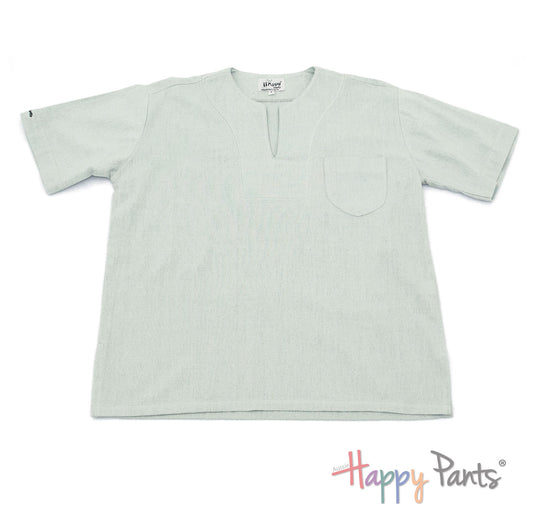 Whisper Gray Men’s Resort Cotton Shirt