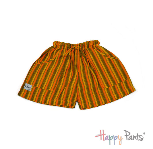 Yellow Stripy Happy-Pants Shorts - Youth Collection