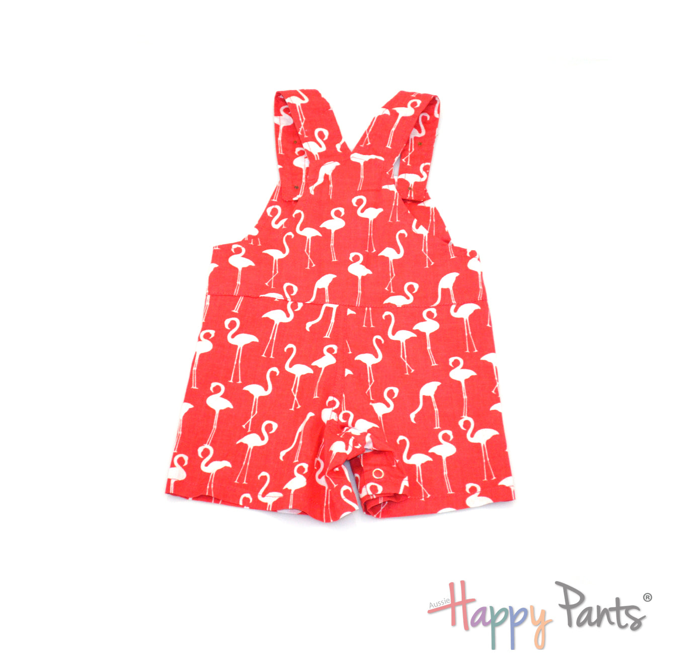 Happy Flamingo Short Overall for Girls