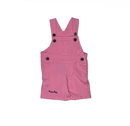 Plain Pink Short Overall for Girls