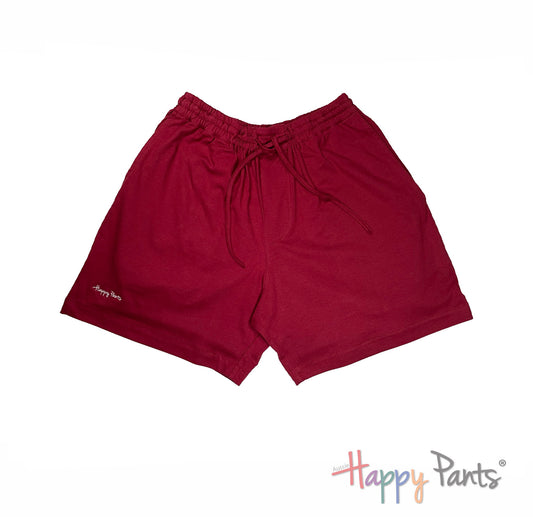Burgundy Red Plain Classic Shorts