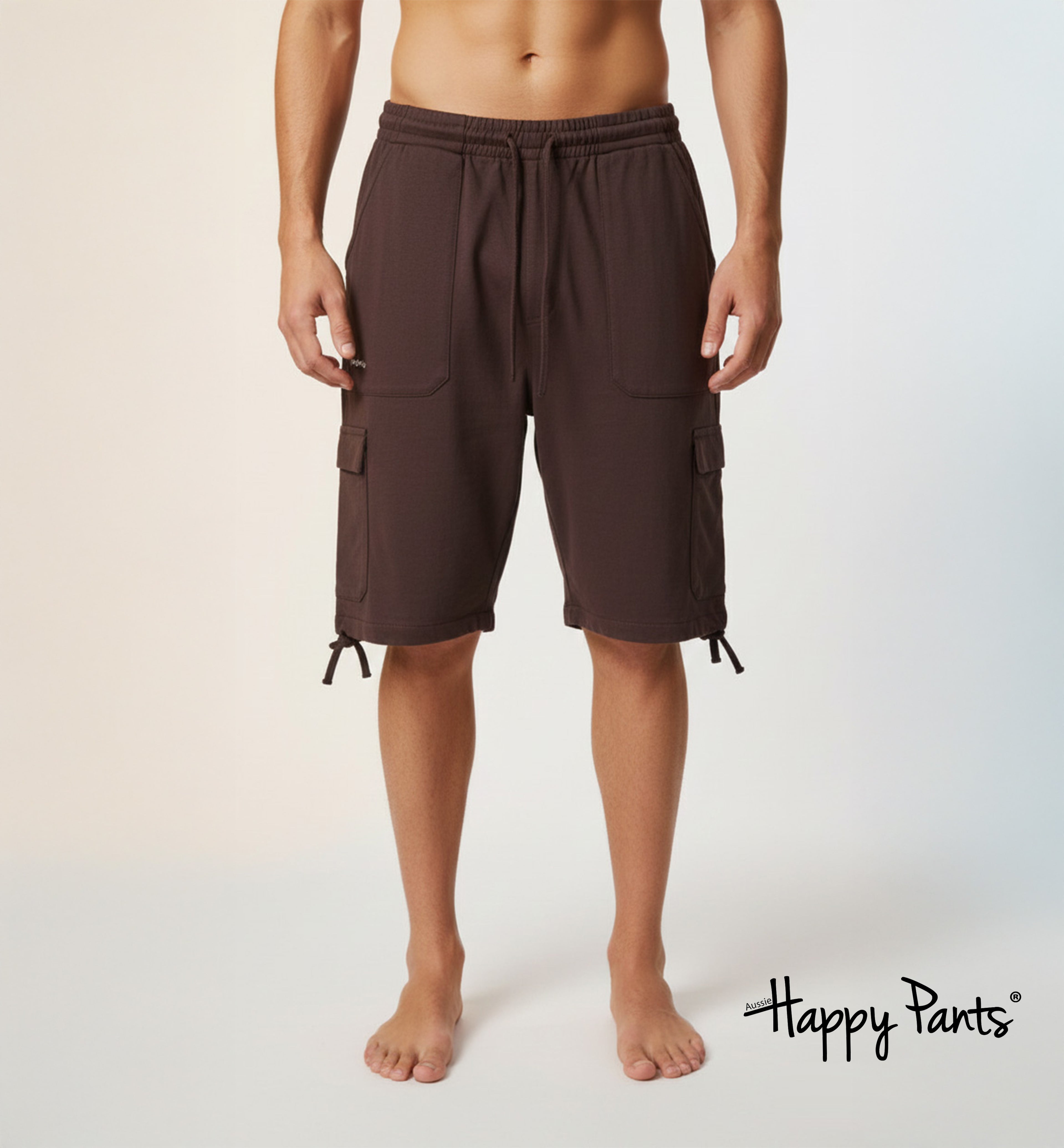 Happy Pants Pecan Brown Comfort Boardshorts