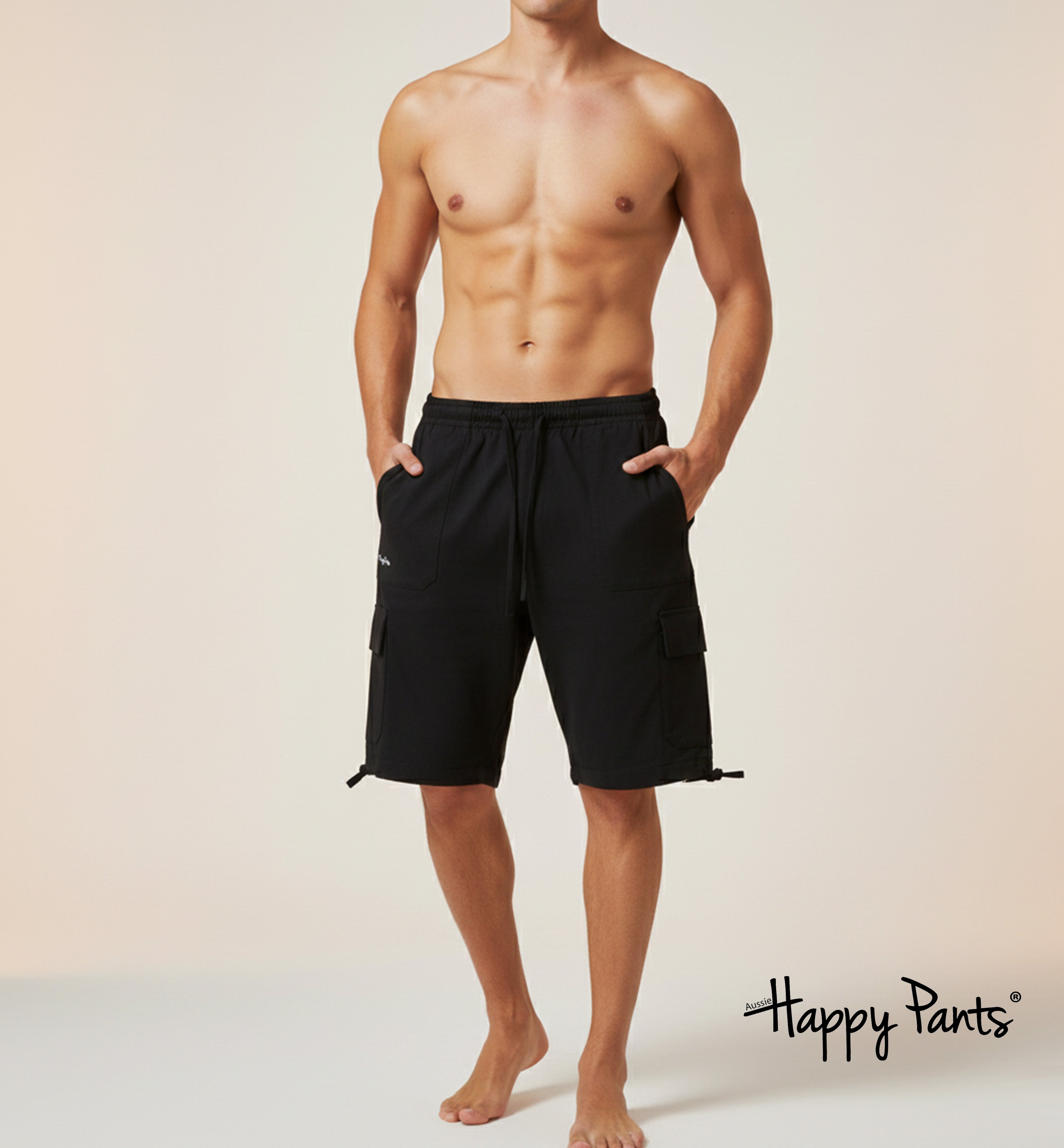 Happy Pants Black Comfort Boardshorts