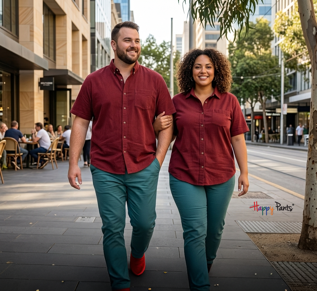 Winter Cotton Shirt – Burgundy Red