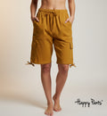 Happy Pants Honey Yellow Comfort Cargo Shorts