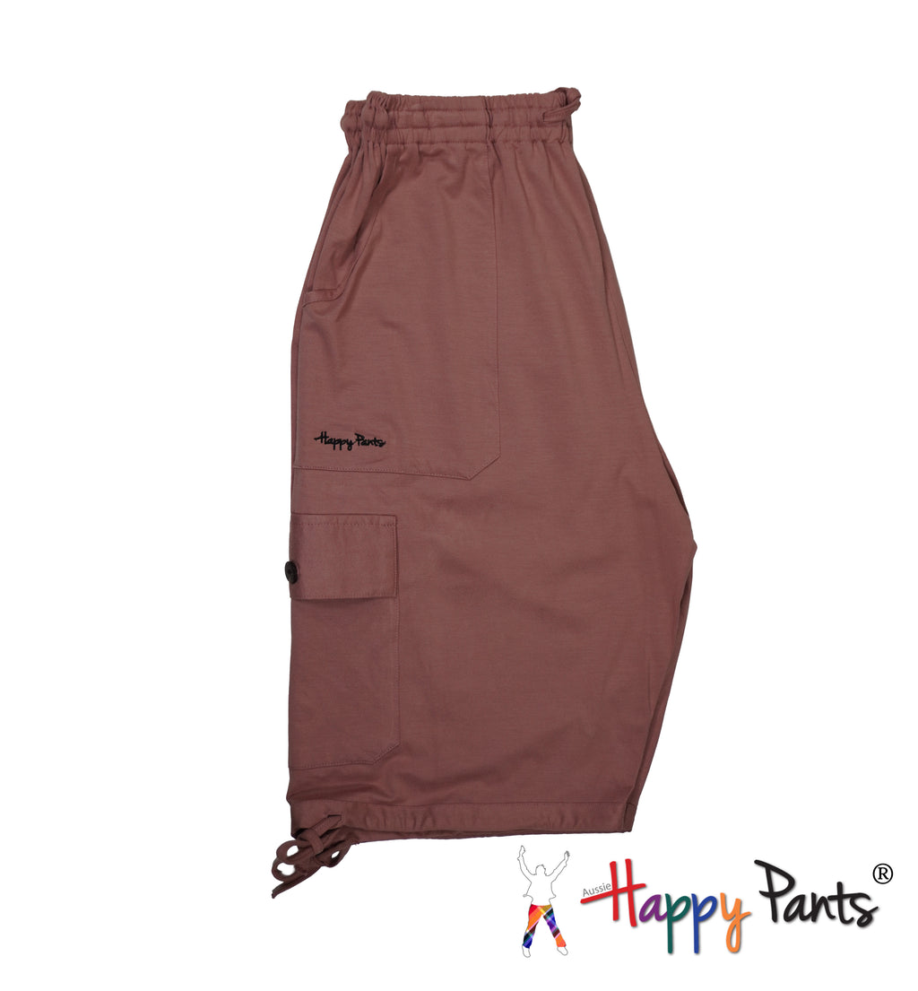 Happy Pants Dusty Rose Comfort Cargo Shorts