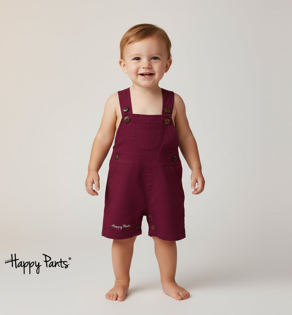 Plum Cotton Overalls for Kids