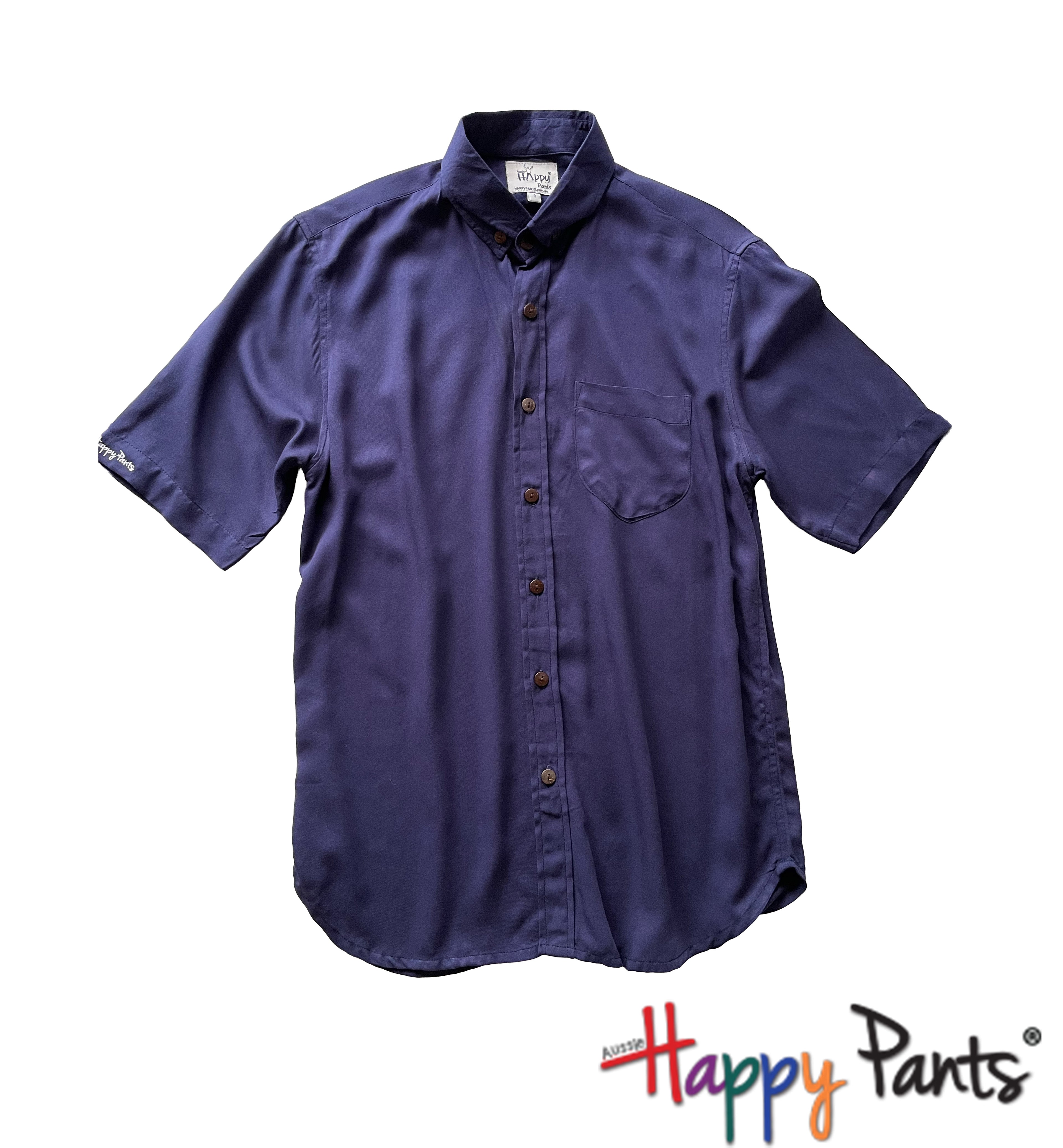 Women’s Cotton Button-Up Shirt in Navy