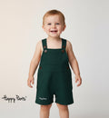 Forest green Cotton Overalls for Kids