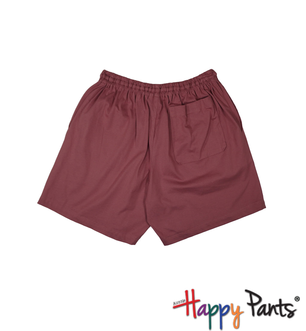Coral Pink Cotton Happy Shorts for Men