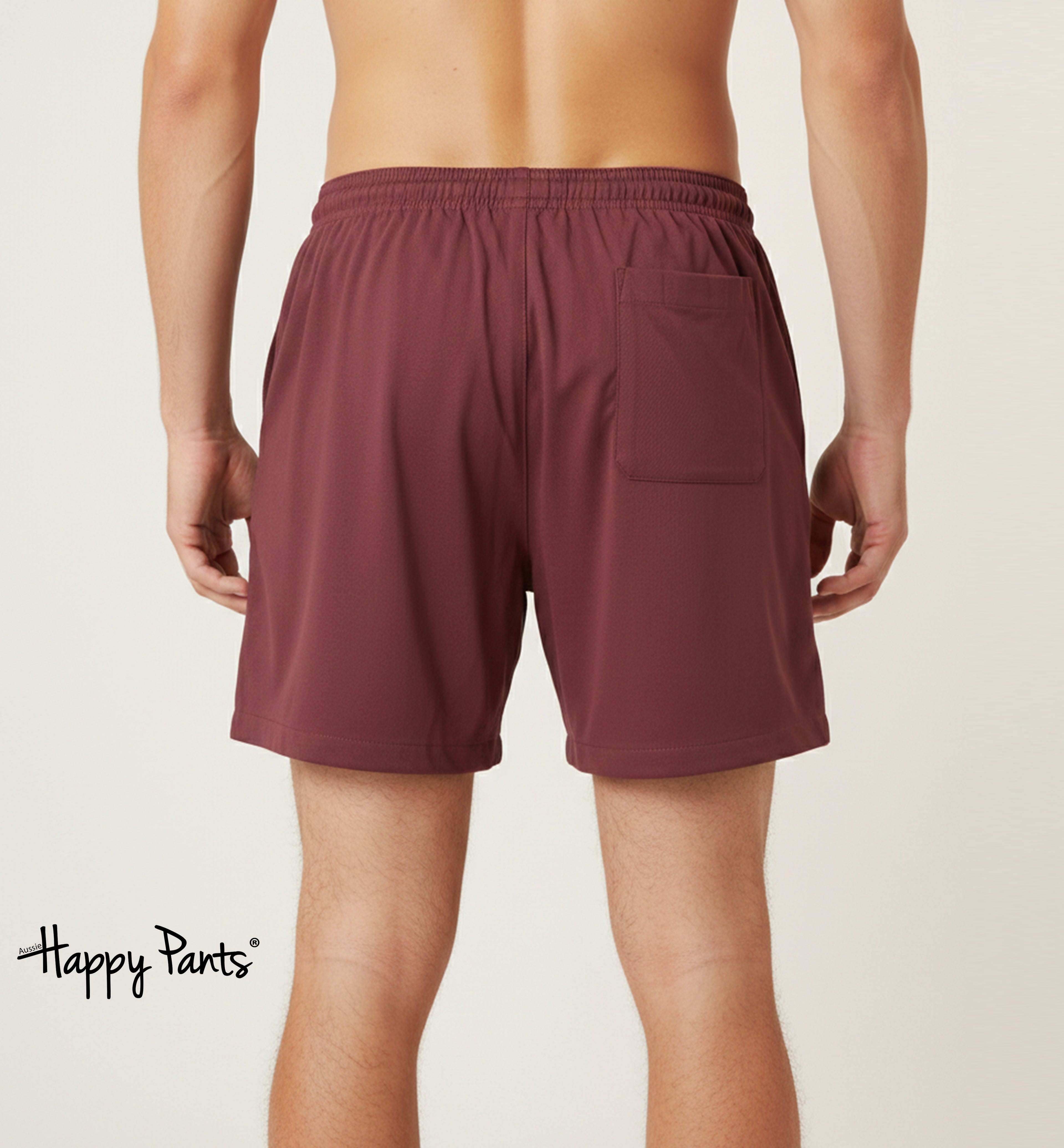 Coral Pink Cotton Happy Shorts for Men