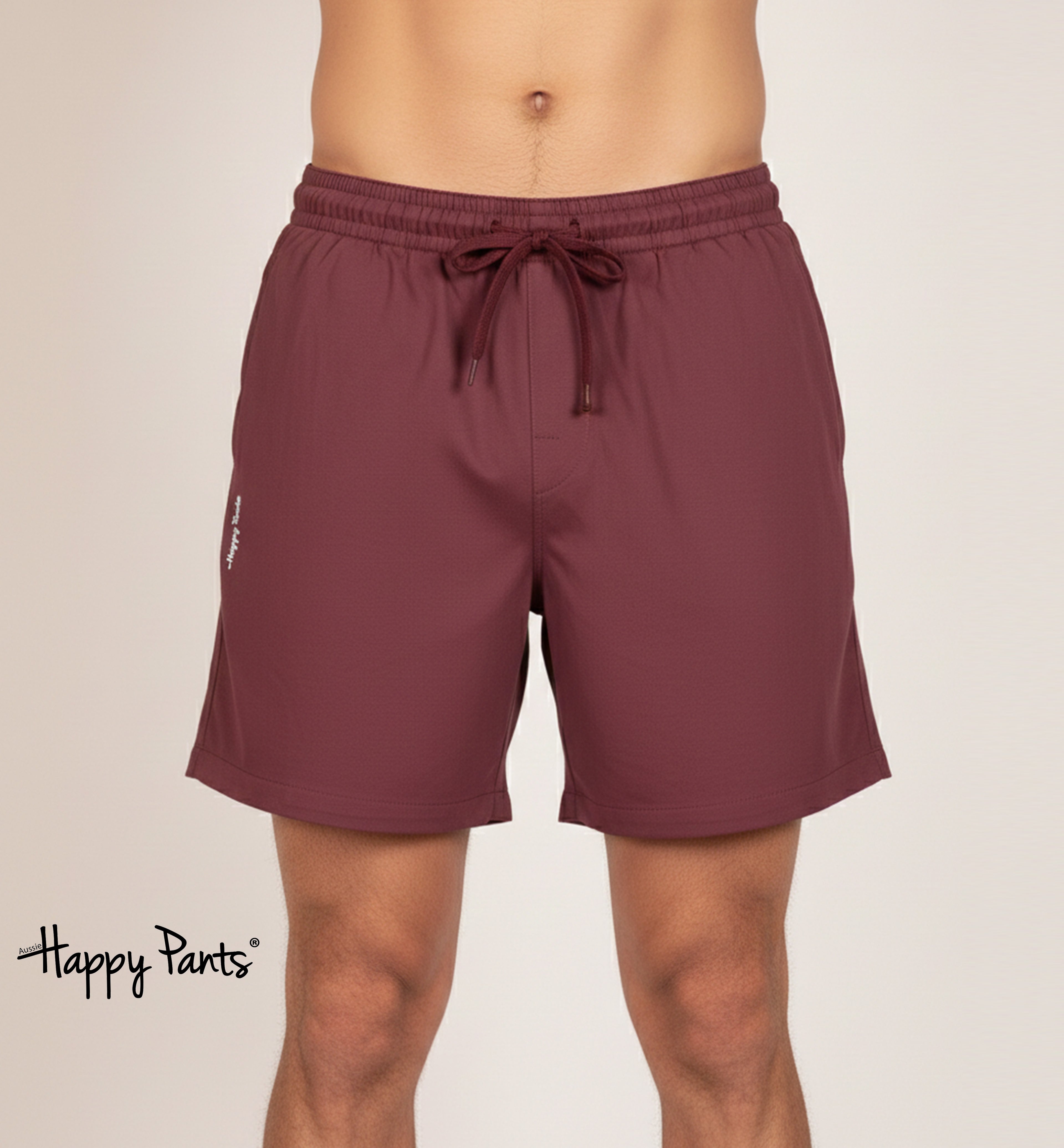 Coral Pink Cotton Happy Shorts for Men