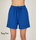 Ocean Blue Cotton Happy Shorts for Women