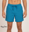 Sky Blue Cotton Happy Shorts for Men