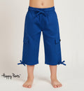 Cobalt Blue 3/4 Adjustable Pants for Kids