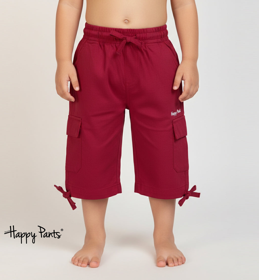 Raspberry 3/4 Adjustable Pants for Kids