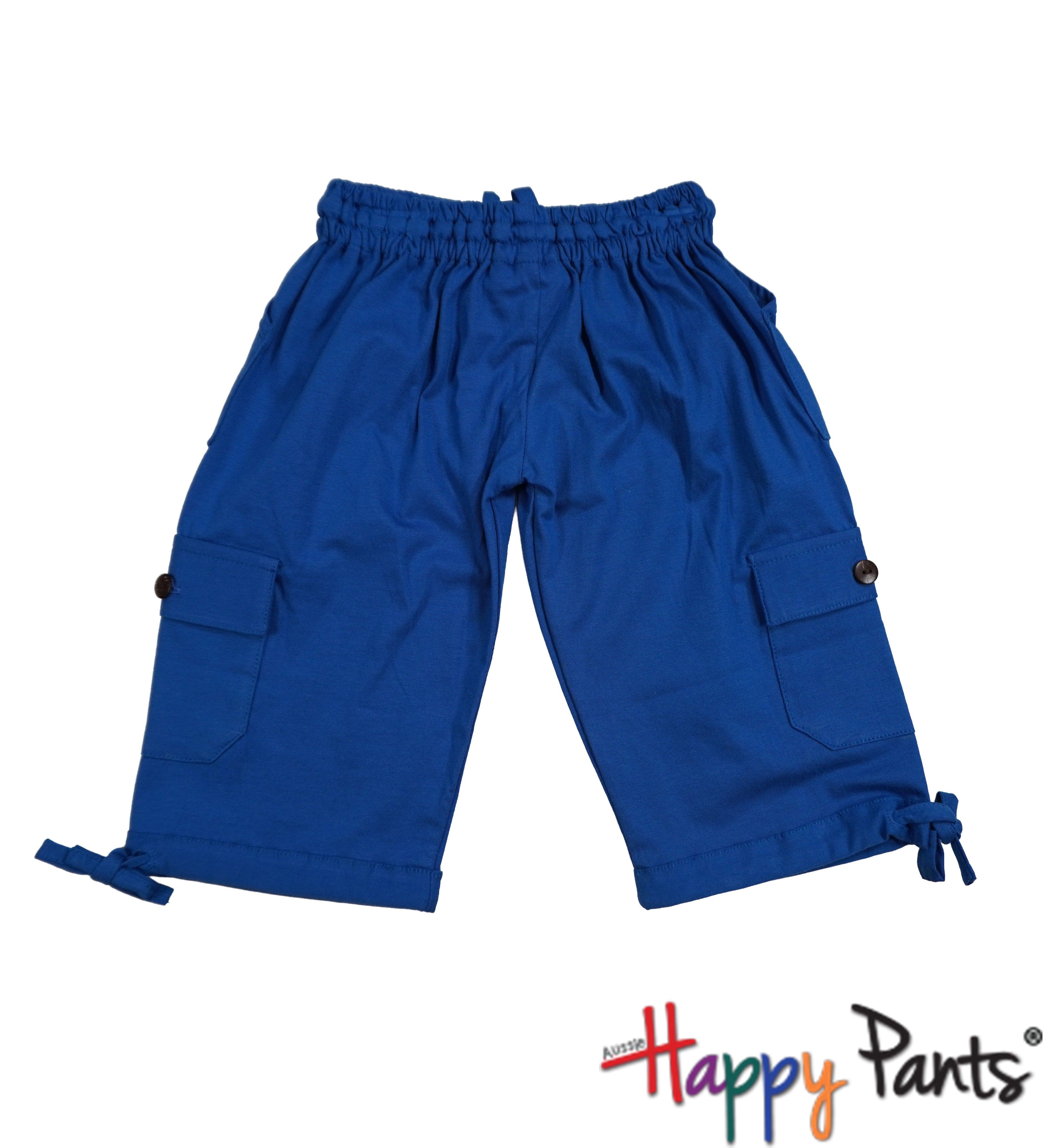 Cobalt Blue 3/4 Adjustable Pants for Kids