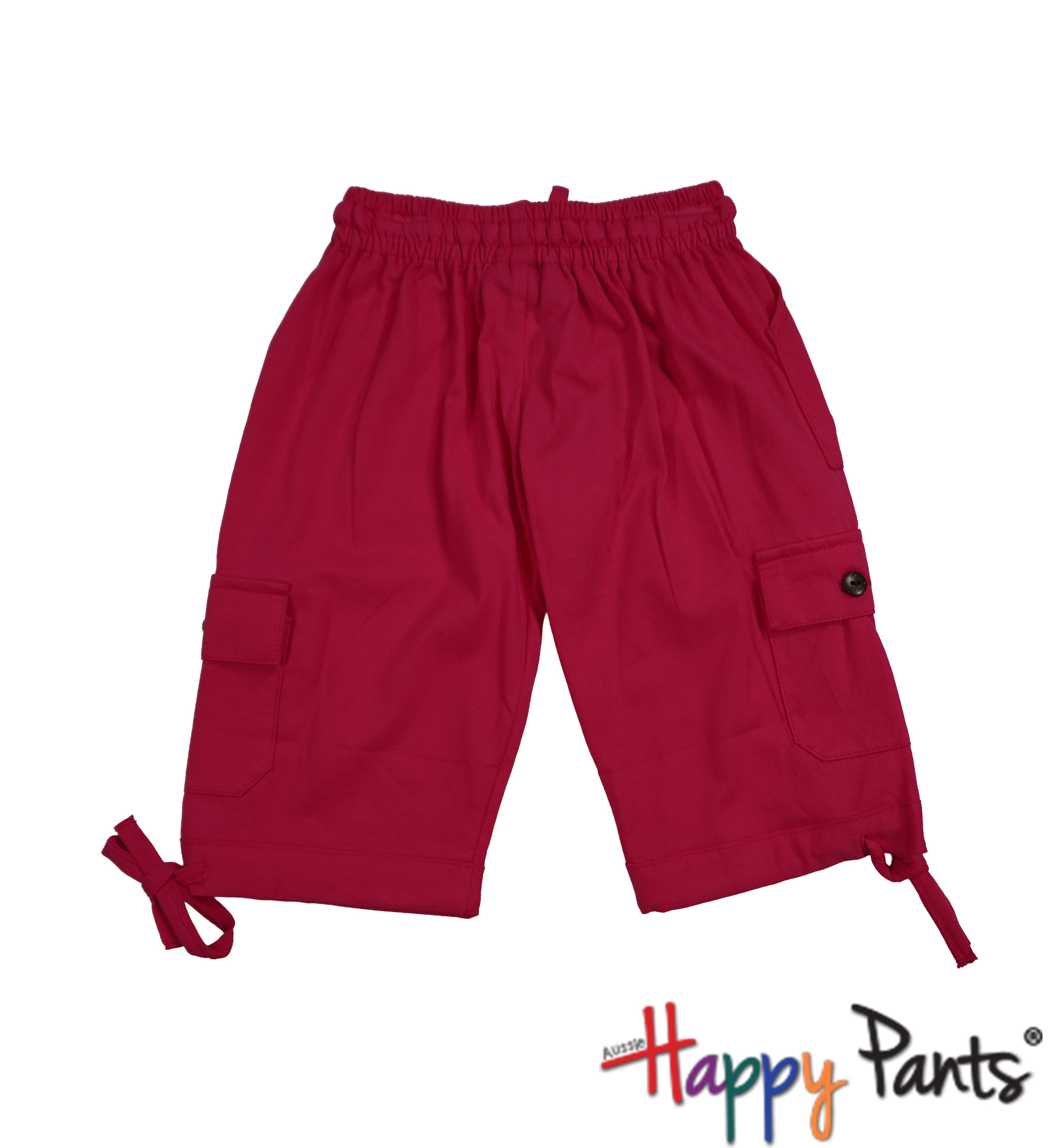 Raspberry 3/4 Adjustable Pants for Kids