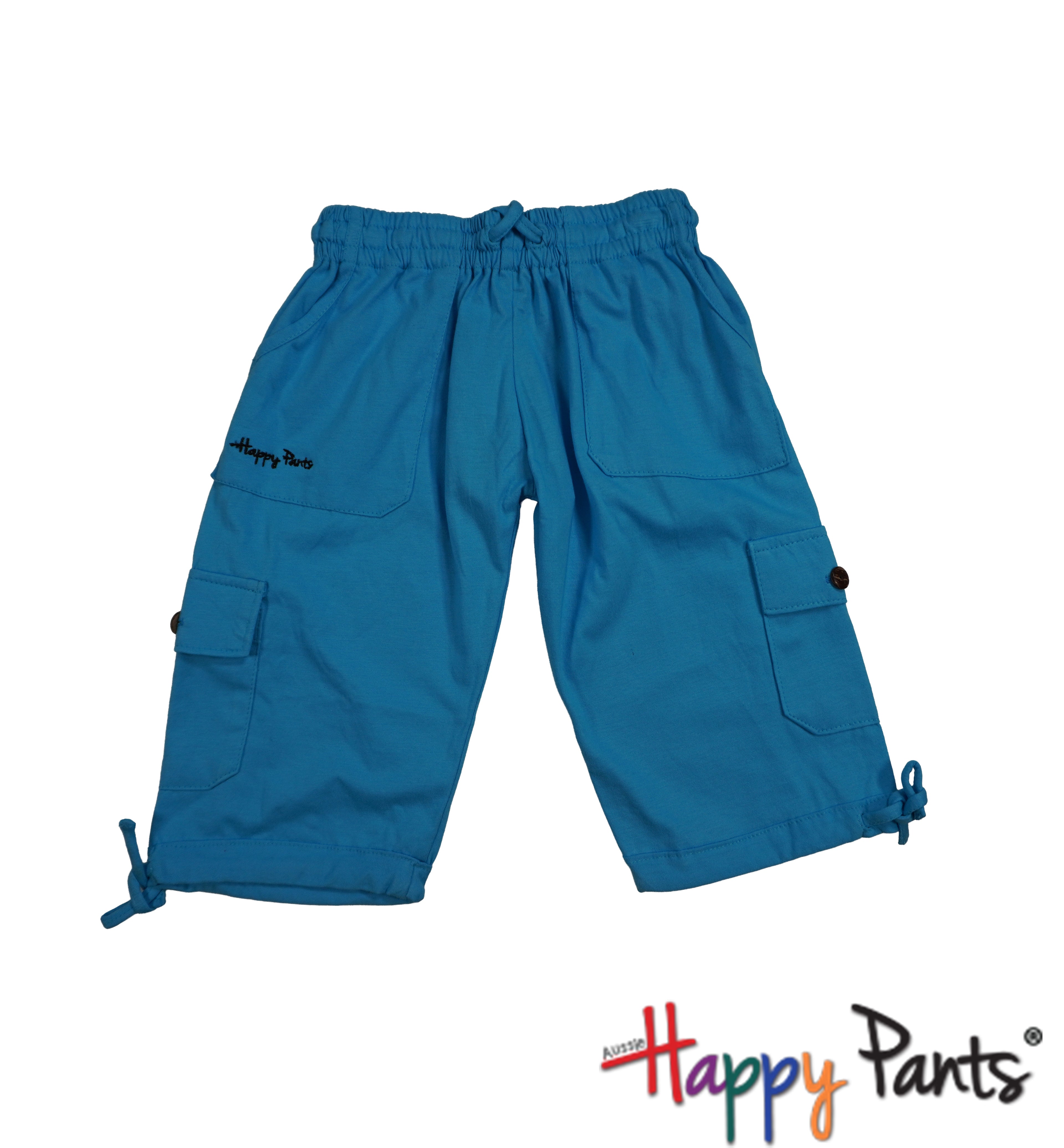 Sky Blue 3/4 Adjustable Pants for Kids