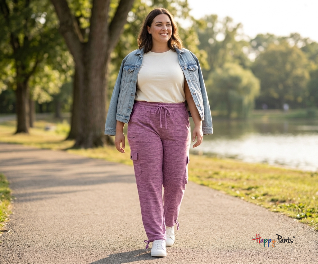 Mulberry Haze purple Women Happy Pants