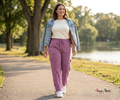 Mulberry Haze purple Women Happy Pants