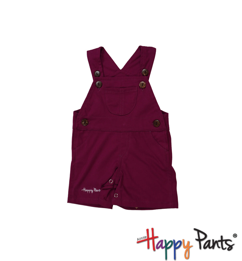 Plum Cotton Overalls for Kids