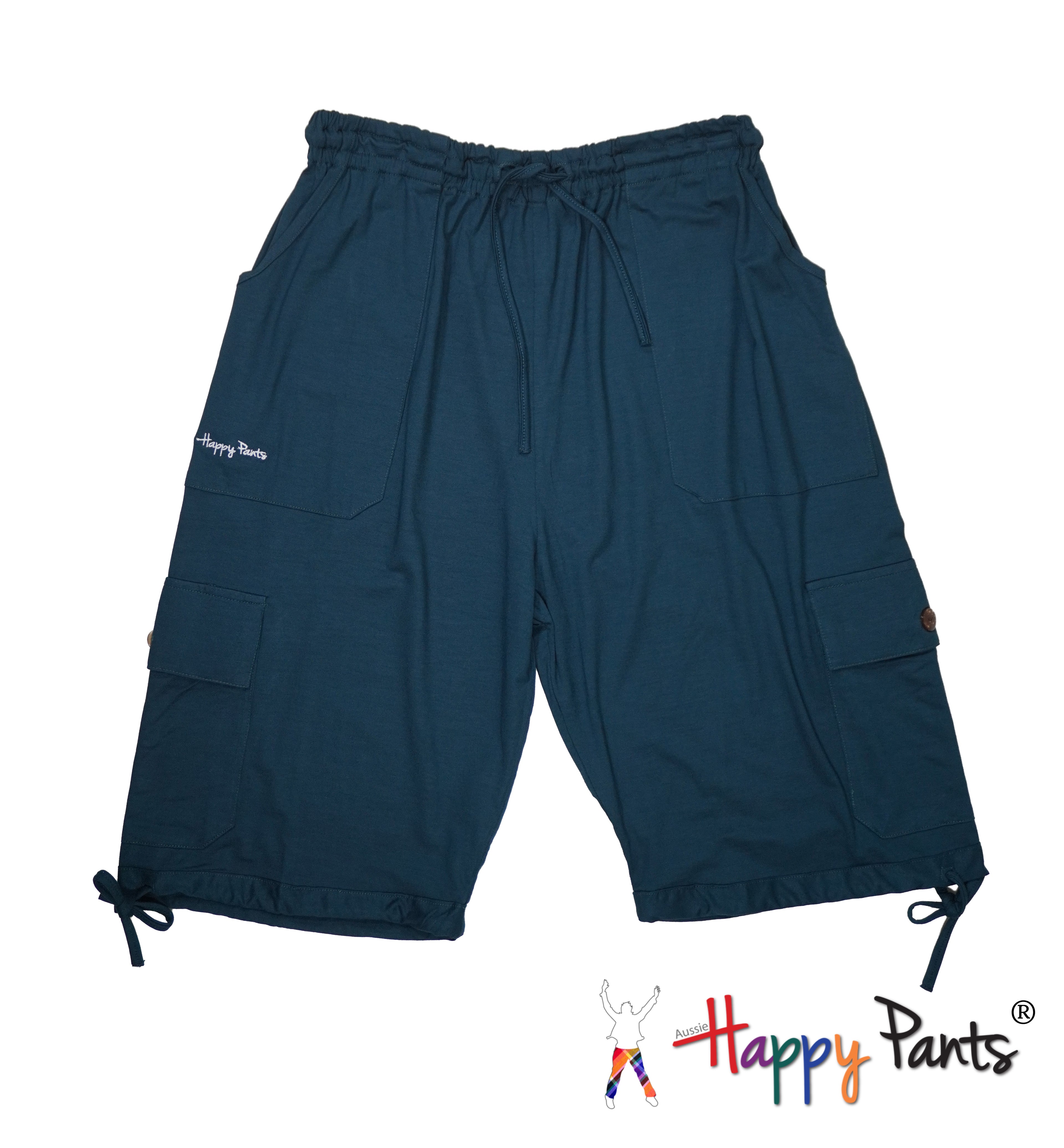Happy Pants Peacock Blue Comfort Boardshorts