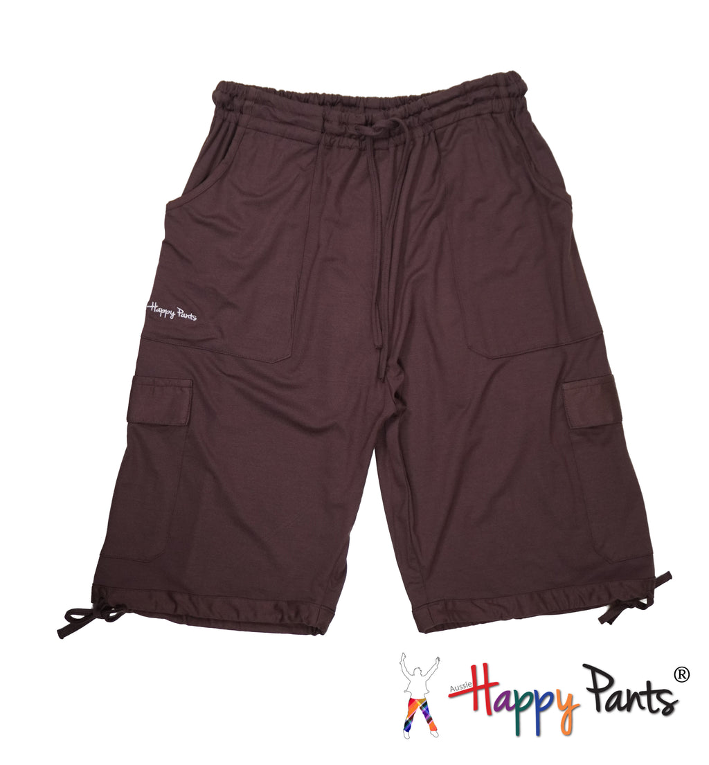 Happy Pants Pecan Brown Comfort Cargo Shorts