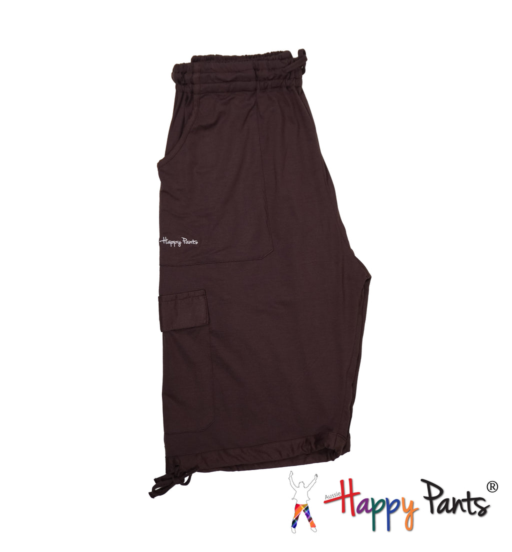Happy Pants Pecan Brown Comfort Cargo Shorts