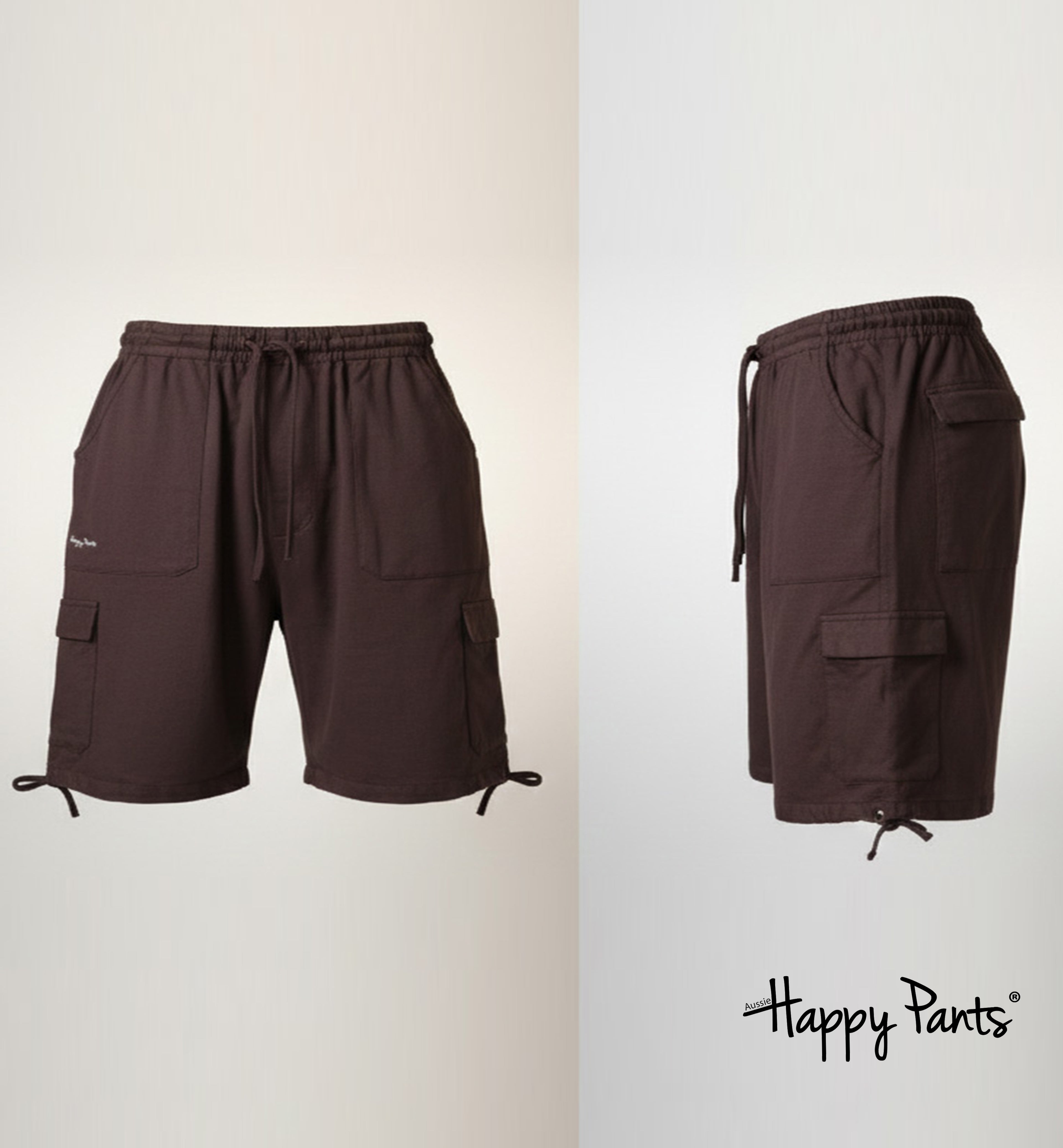 Happy Pants Pecan Brown Comfort Boardshorts