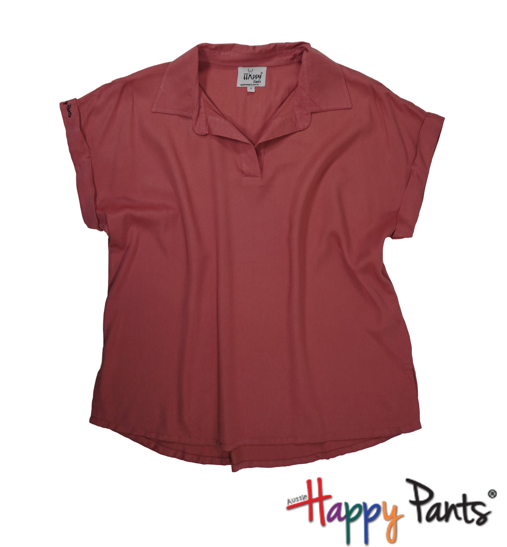 Women’s Cotton Blouse Coral