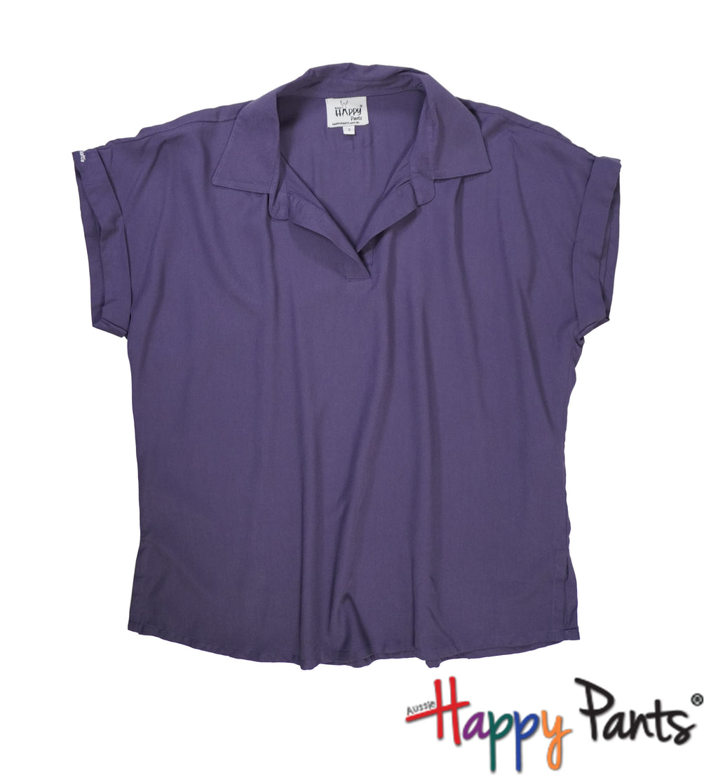 Women’s Cotton Blouse Purple