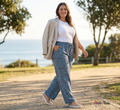 Sea Breeze Blue Women Happy Pants