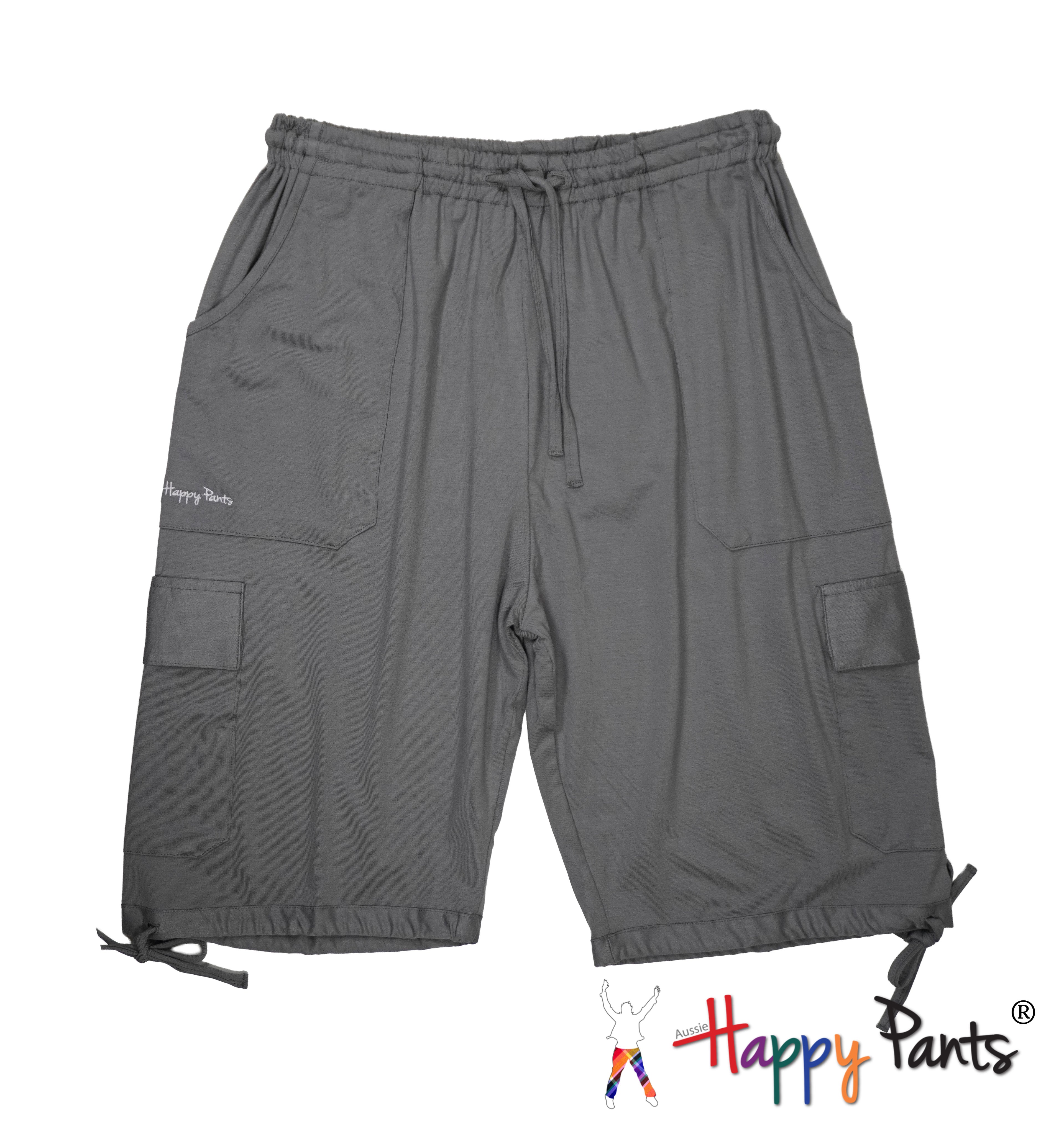 Happy Pants Seal Gray Comfort Cargo Shorts