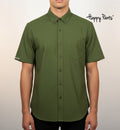 Men’s Cotton Button-Up Shirt in Green