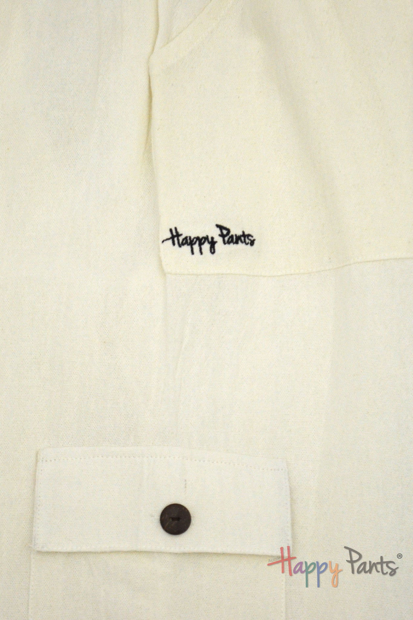 White cream summer cotton pants