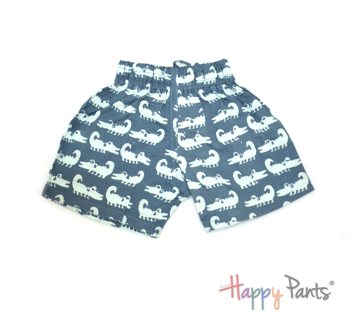 Curious Croc Blue Shorts for Girls