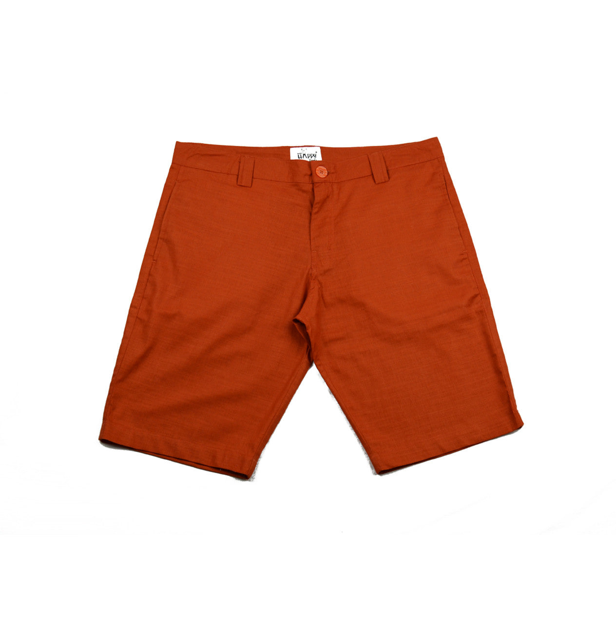 Orange Cotton Shorts - Happy Pants - 1