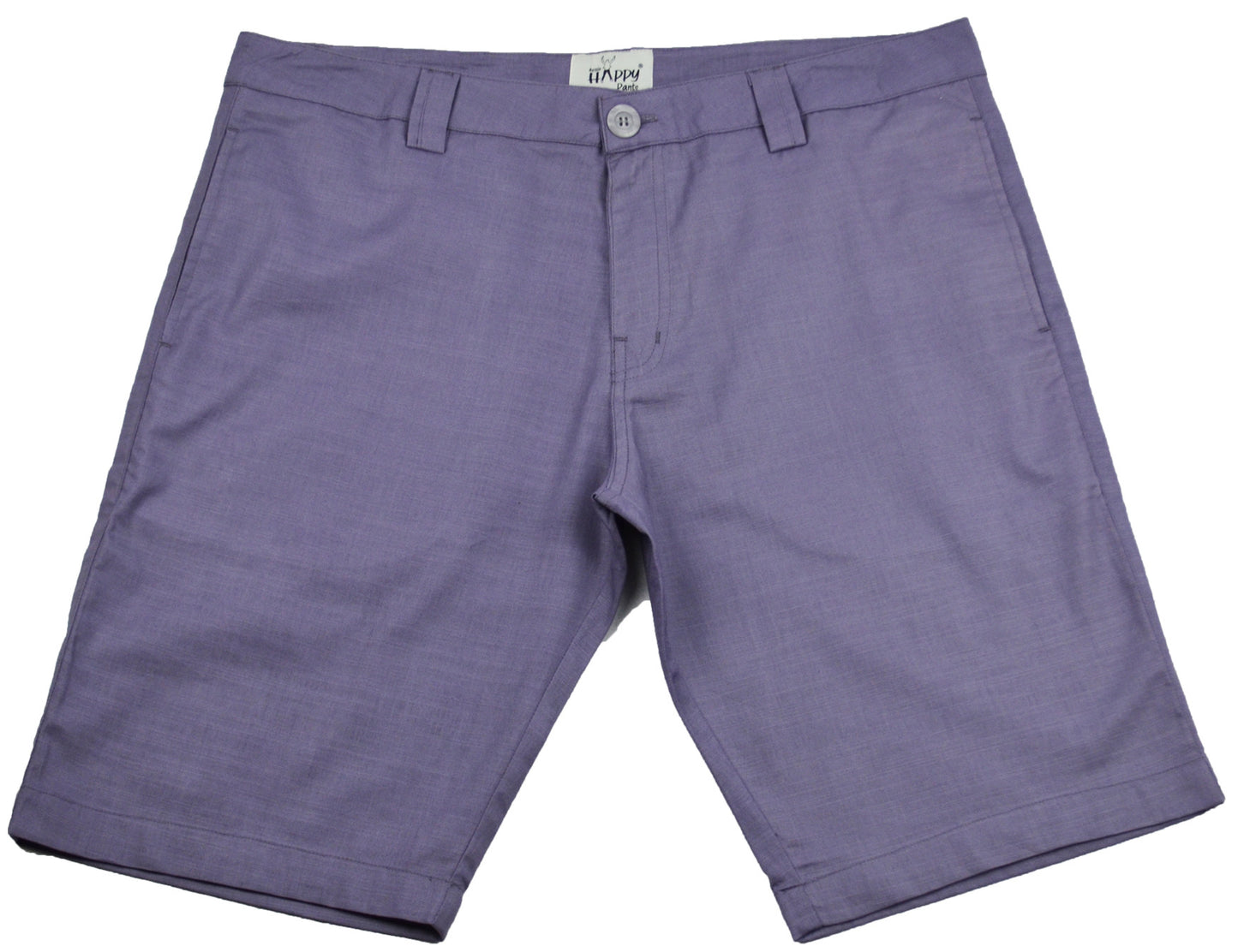 Purple/Gray Cotton Shorts - Happy Pants - 1