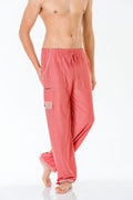 Pink coral salmon cotton pants for men