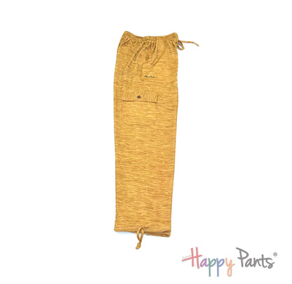Yellow Trousers for Men with elastic waist holiday pants resort wear Australia comfy cotton joggers