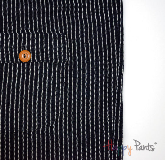 Black Stripy Happy-Pants - Youth Collection