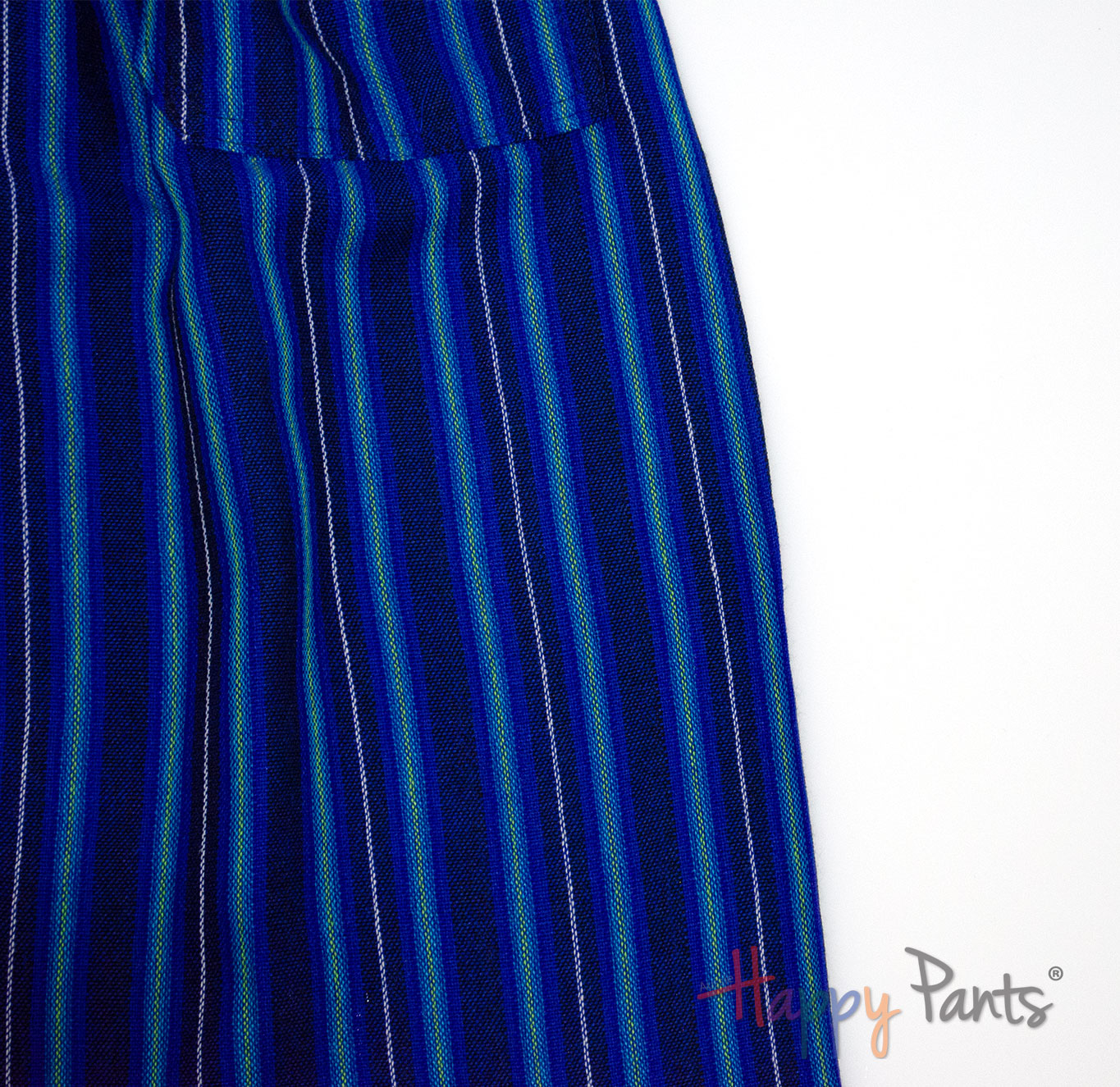 Blue Stripy Happy-Pants Parachute Bohemian - Youth Collection