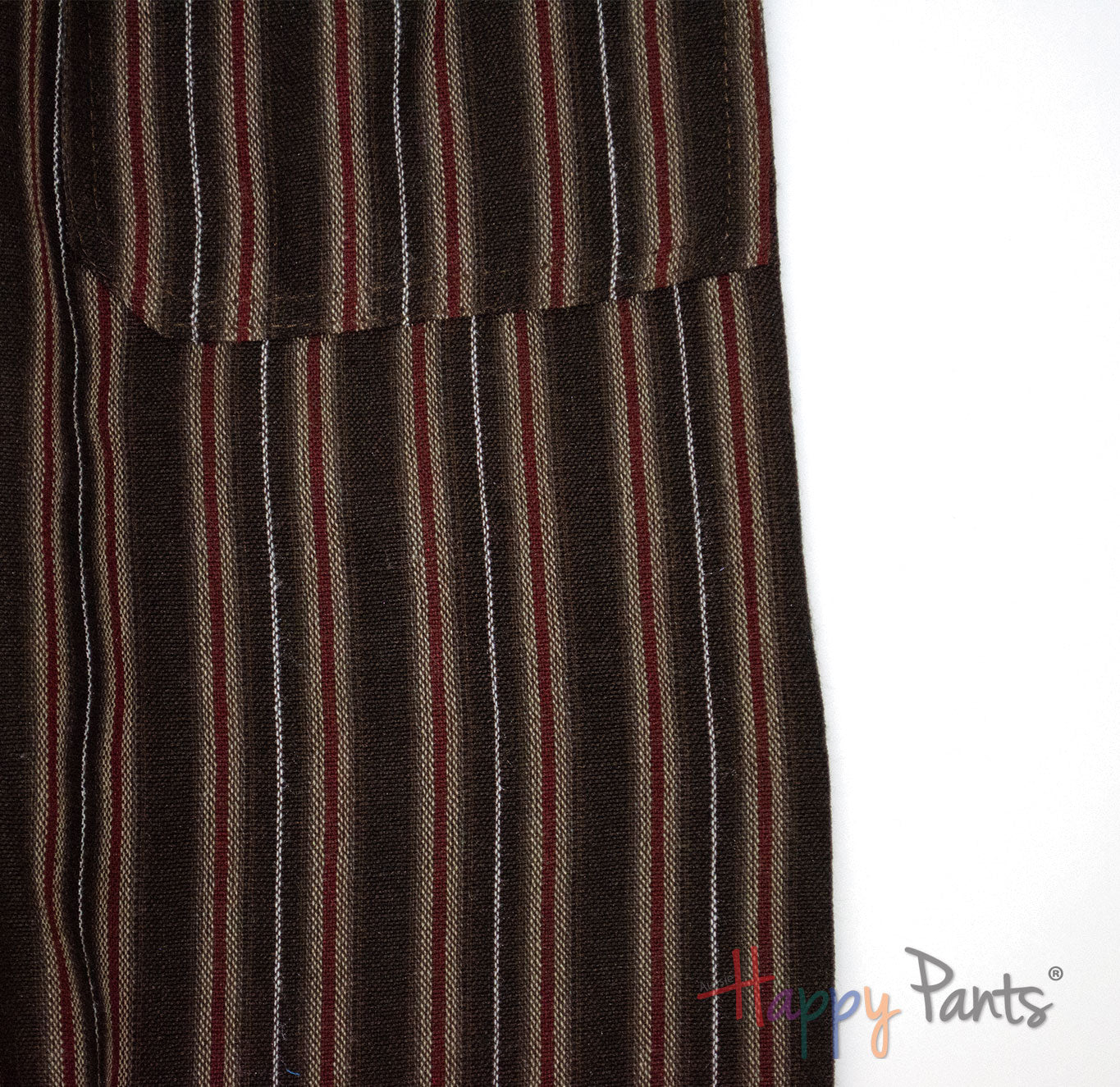 Brown Stripy Happy-Pants Parachute Bohemian - Youth Collection