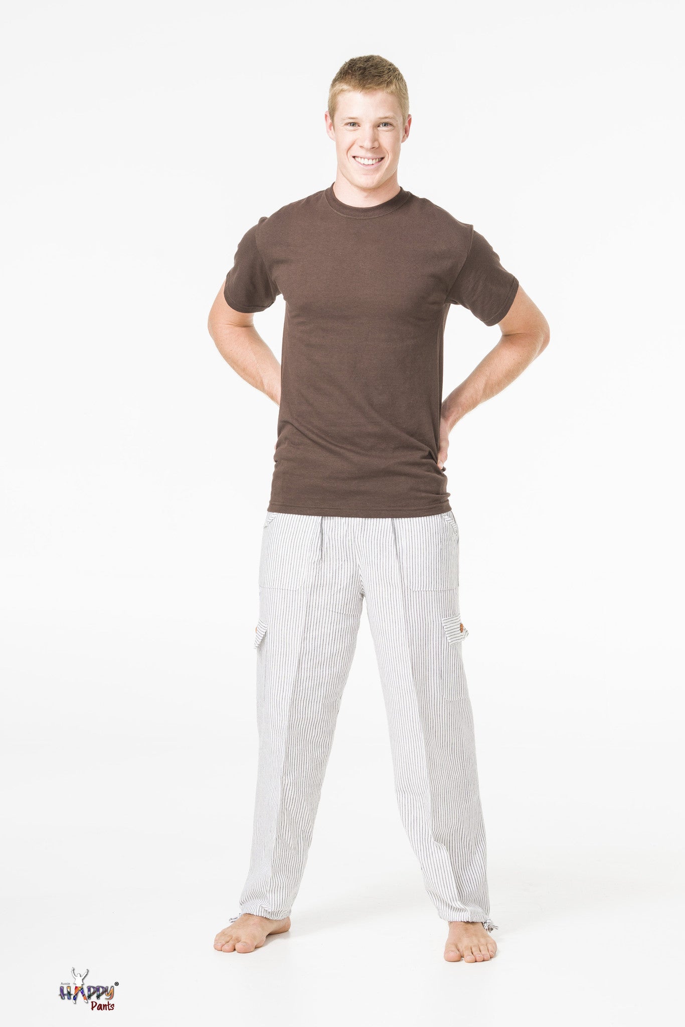 White Zirconia Cotton Pants - Happy Pants - 2